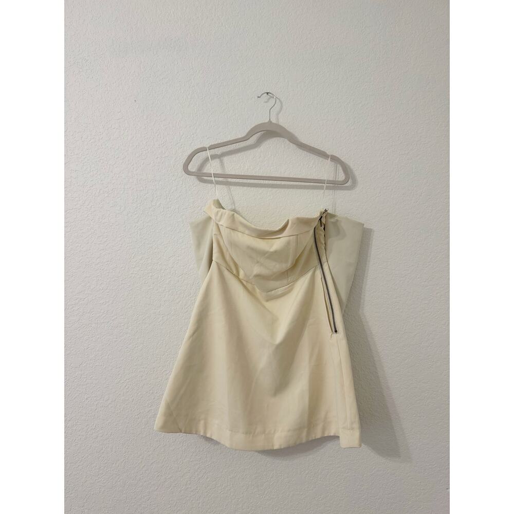 Selfie Leslie Made For Love Bow Back Strapless Mini Dress Ivory Size Small - Picture 5 of 8